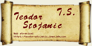 Teodor Stojanić vizit kartica